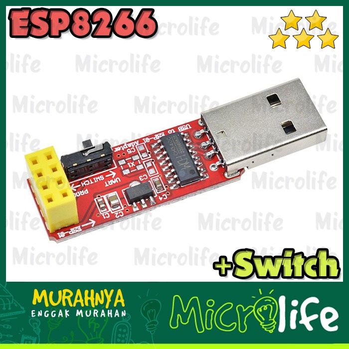 CH340G USB to ESP8266 Adapter with Switch Module