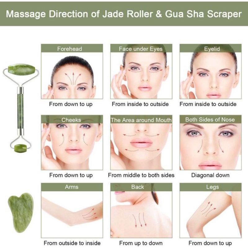 [ READY STOCK ] JADE ROLLER FACIAL MASSAGE | ALAT PIJAT WAJAH