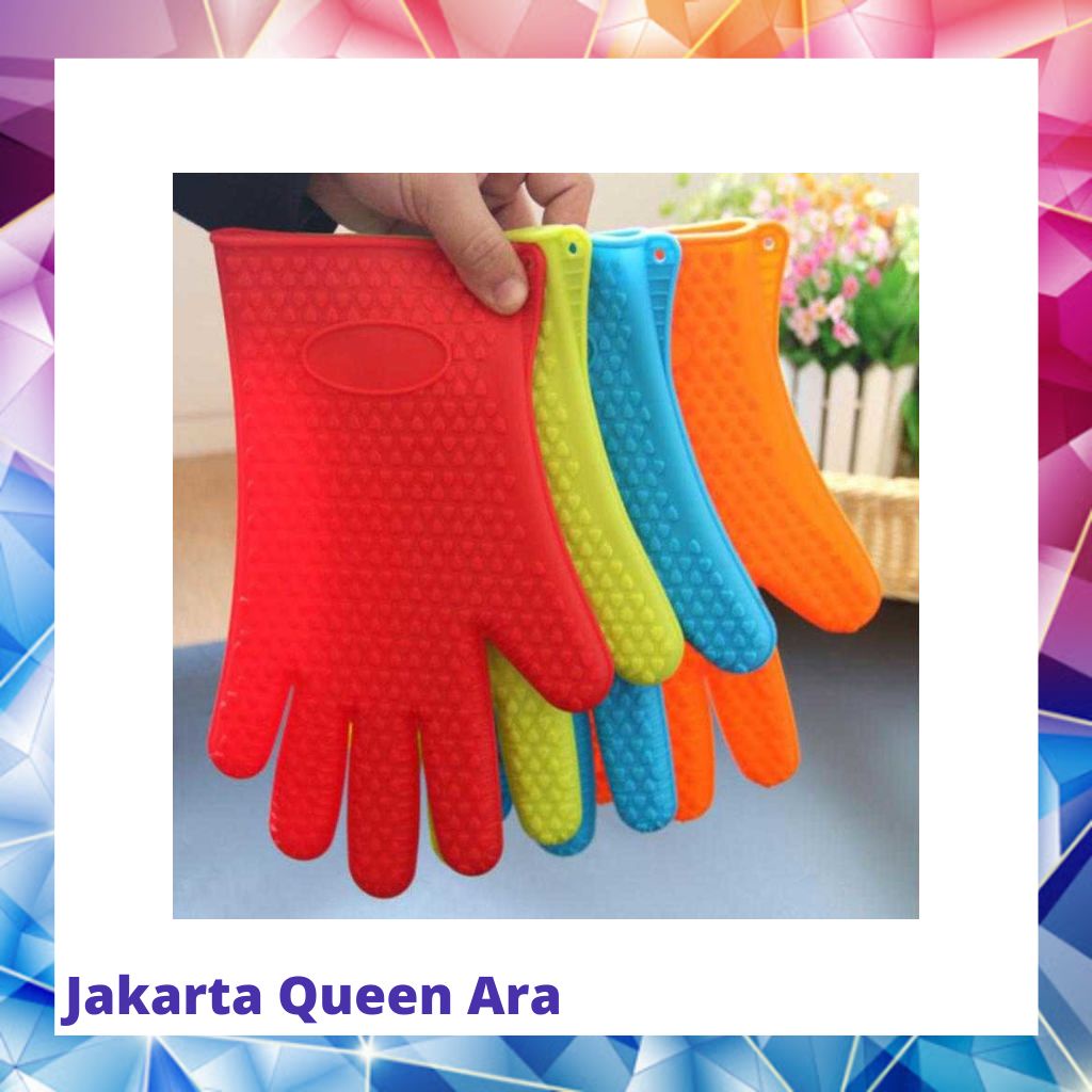 Sarung Tangan Silikon Anti Panas Heat Resistance Kitchen Glove 1 Pc