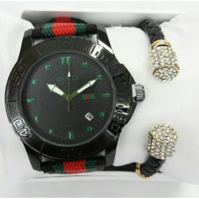 Jam gucci sport + gelang