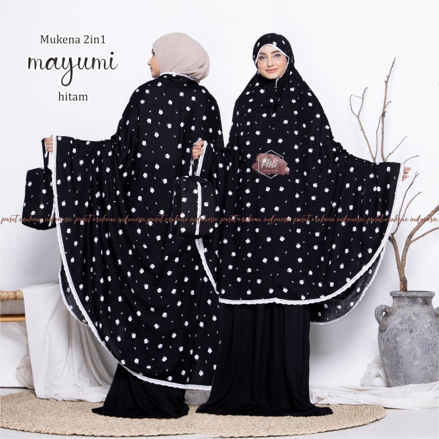Mukena Motif premium couple Renda Mewah wanita travel T8Z1 Travelling tebaru 2022 parasut rayon polo