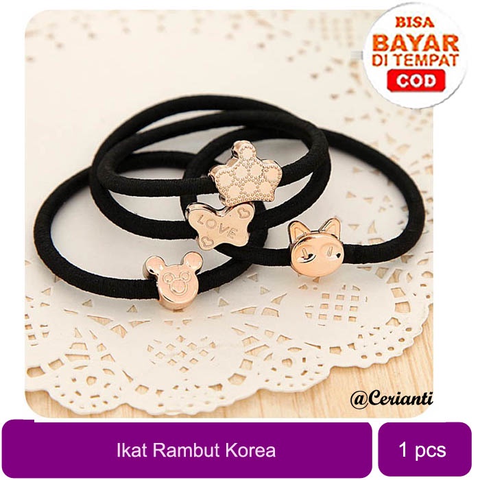 Ikat Rambut Karet Korea Jewelry Motif Karakter Random Hairband Aksesoris Rambut Murah_Cerianti