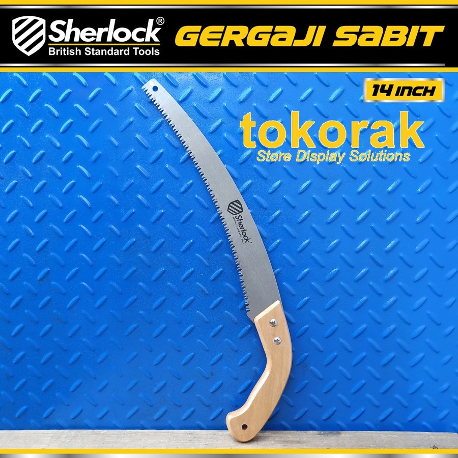 GERGAJI DAHAN KOPI LENGKUNG BAJA 14 INCH SHERLOCK GERGAJI KAYU SABIT