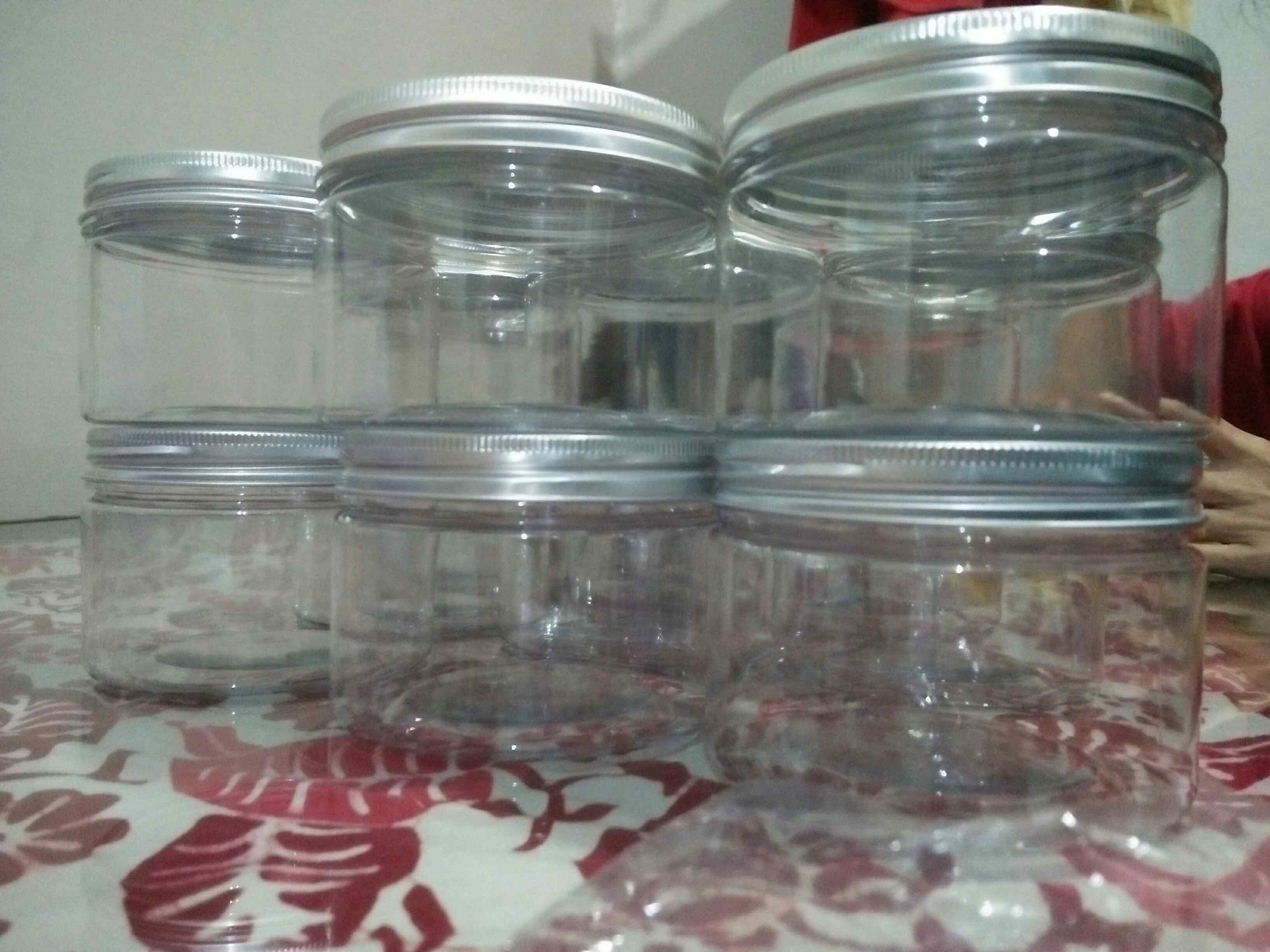 Botol Toples 250ml Makanan Snack Kering Ringan Botol Toples Plastik Jar Madu Sambal Selai
