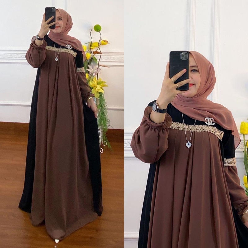 SAFITRI DRESS Ori by Nabil ( free pashmina )