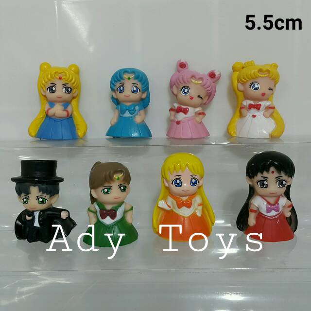 8pcs/Set Sailormoon Venus Mars Pluto Mercury Jupiter Uranus Saturn Neptune Taksido TOPPER KUE