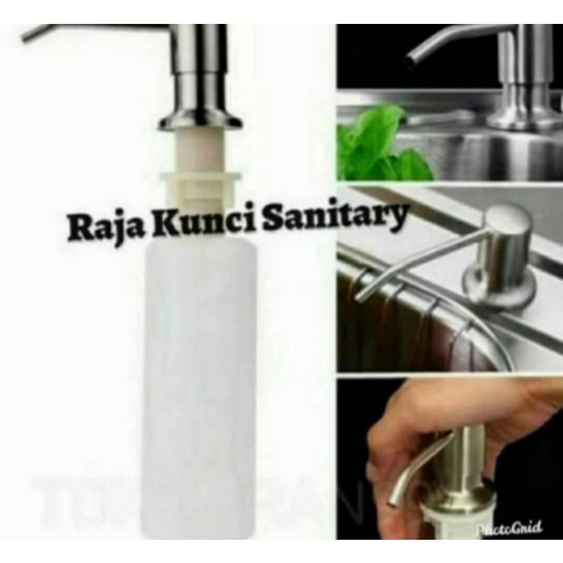 Paket Lengkap Kitchen Sink 6046+Kran Tarik Panas Dingin Stainless SUS 304+Tempat Sabun+Stop Kran