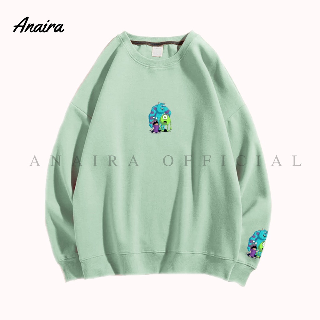 MONSTER INC SWEATER CREWNECK OVERSIZE WANITA ANAIRAOFFICIAL