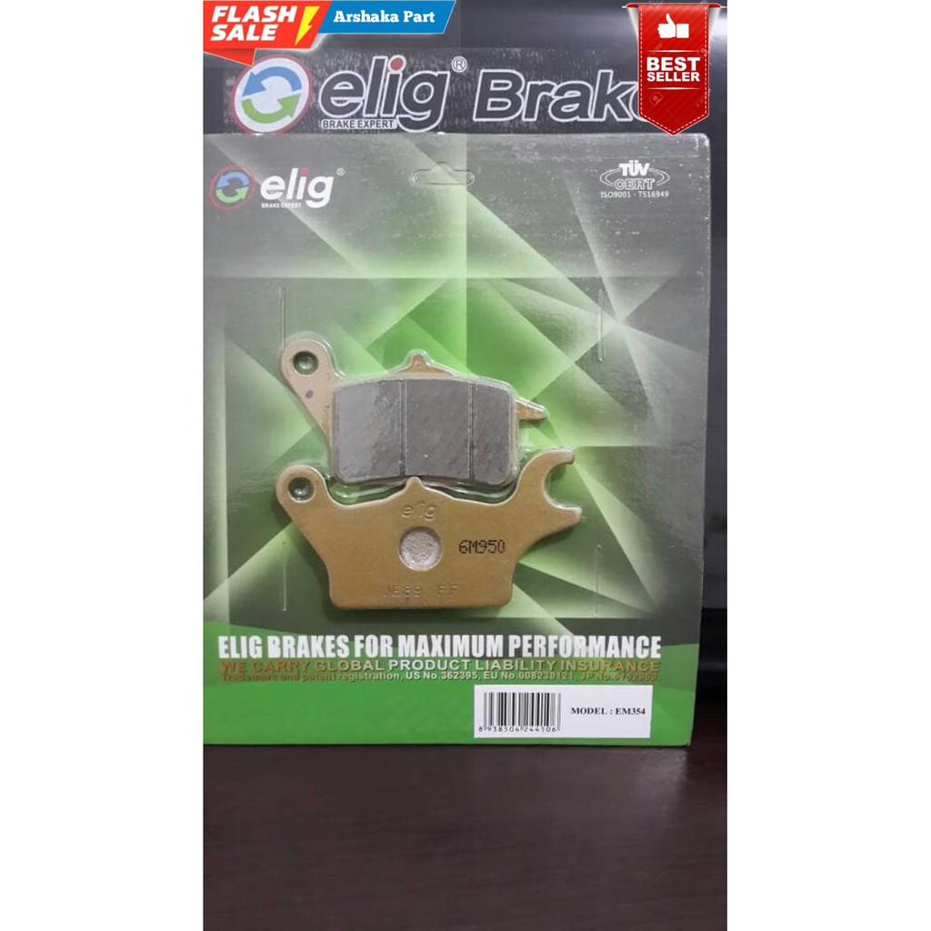 PROMO KAMPAS REM DEPAN HONDA VARIO 150 MEREK ELIG MODEL EM354 PASTI ASLI ORIGINAL
