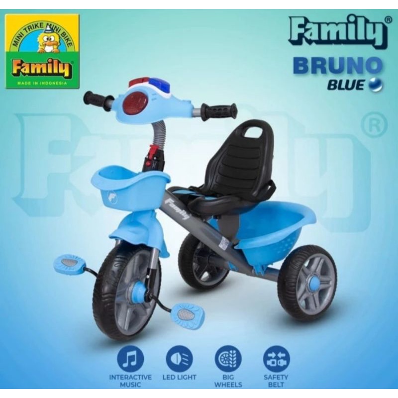 Sepeda anak roda tiga Family Bruno