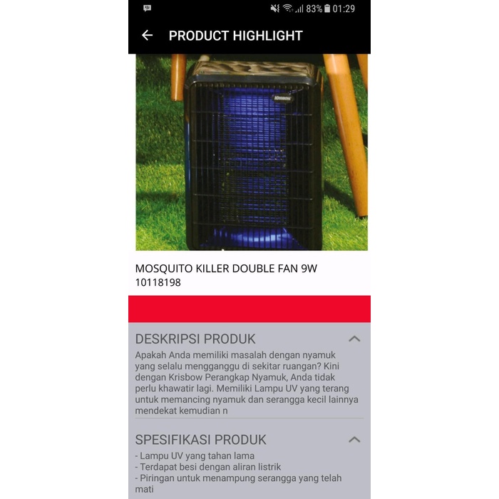 

SOS Krisbow Anti Nyamuk mosquito killer Diskon