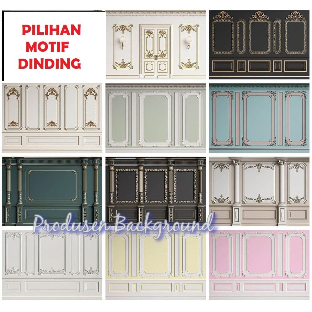 Kain Background Model Dinding Motif ukuran 3x2,5m
