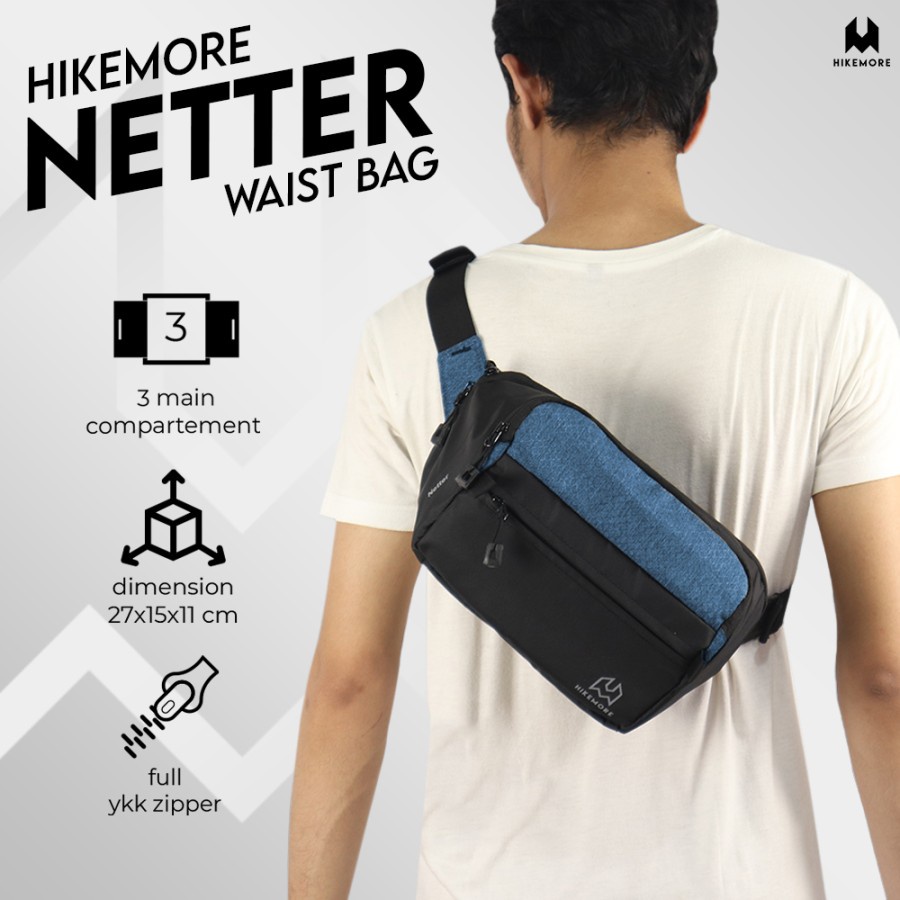 Hikemore Netter Tas Selempang Pinggang Waist Bag Outdoor Original