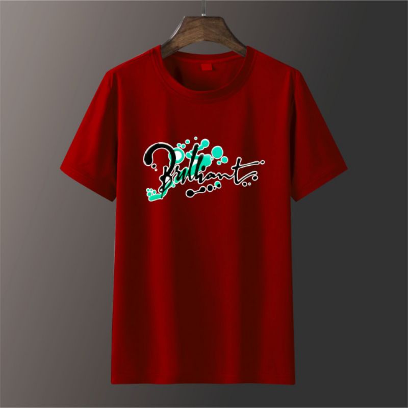 Kaos Distro Pria Lengan Pendek BRILIANT Kaos Oblong Pria Atasan Pria Baju Oblong Cowok