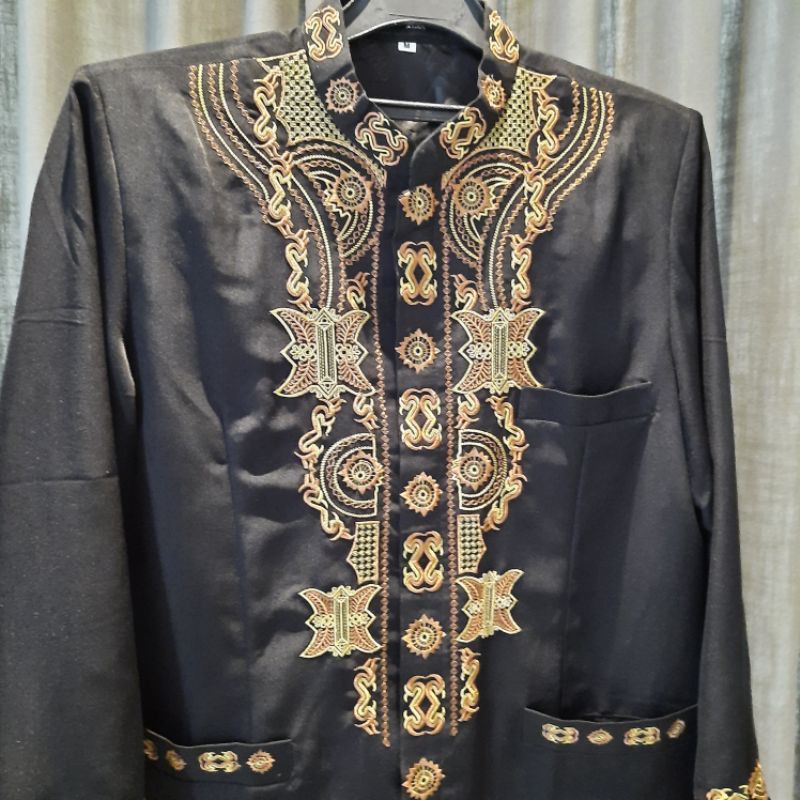 Atasan Luaran Pria Muslim Jas Koko Bordir Khas Aceh