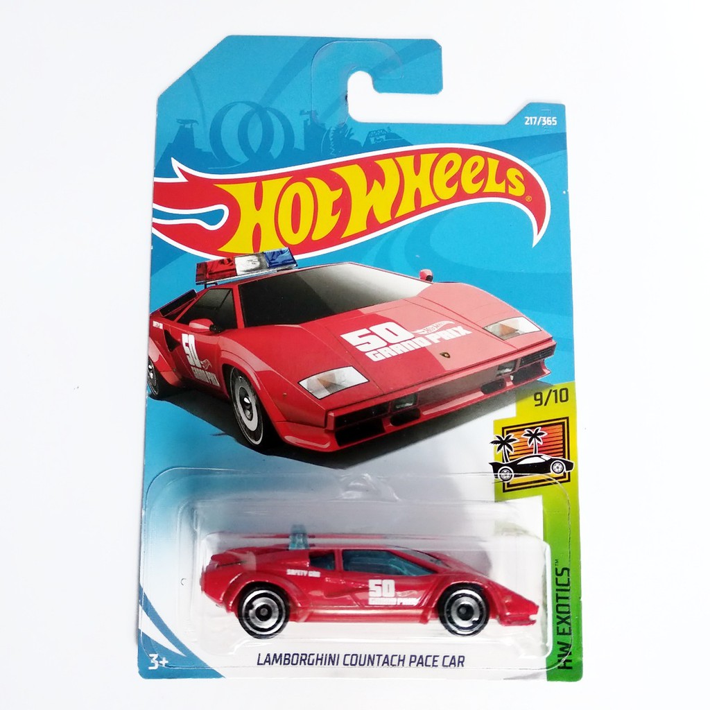 Hot Wheels Lamborghini Countach Pace Car Merah HW Exotics Hotwheels