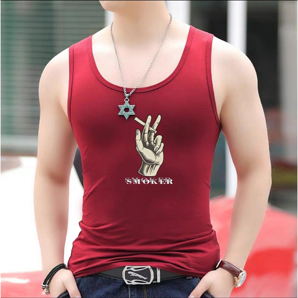 POLILE781 / SINGLET SMOKER / kaos oblong / kaos dalam cowok / terlaris