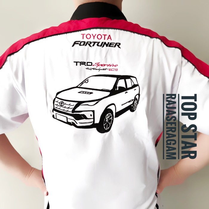 TERLARIS Baju Otomotif Toyota Fortuner Seragam Komunitas Mobil OFFROAD Kemeja