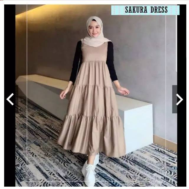 Sakura dress baju gamis pakaian wanita dress fashion muslim