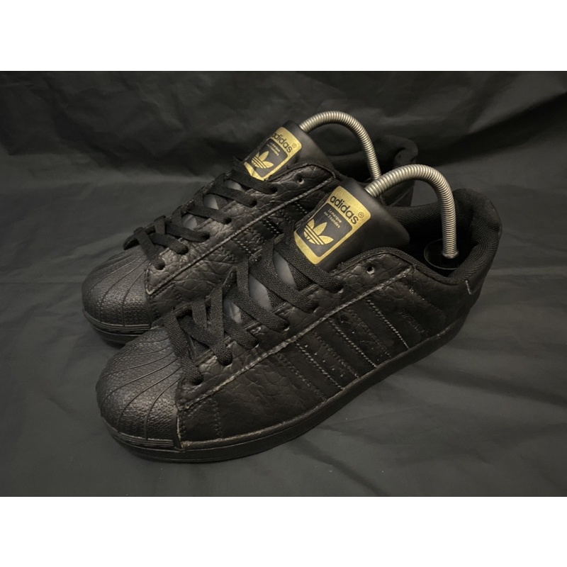 adidas superstar all black second