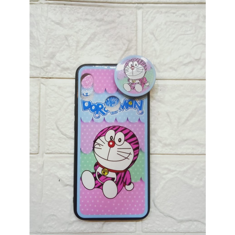 Case Handphone Xiaomi Redmi Note 6PRO+Popsocket Motif Kartun lucu reallpict