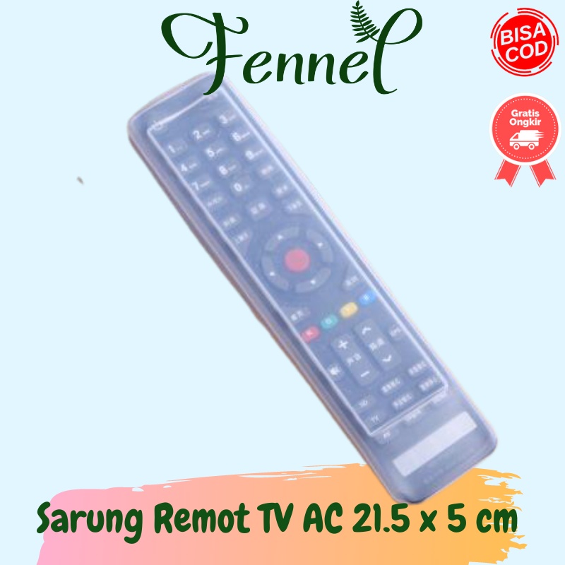 Sarung Silikon Pelindung Remot Kontrol TV AC Ukuran 21.5 x 5 cm