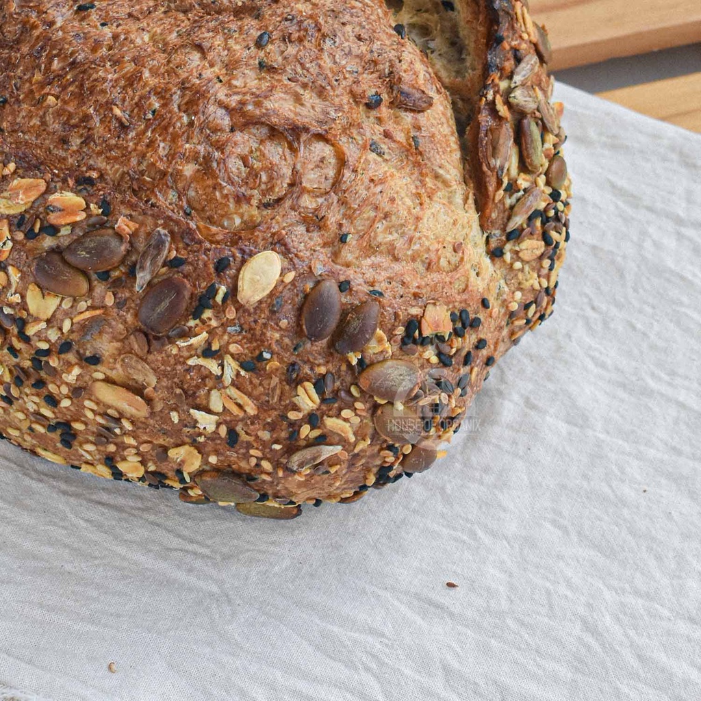 Sourdough Bread Seeded - With High Protein Flour and Kusamba Sea salt