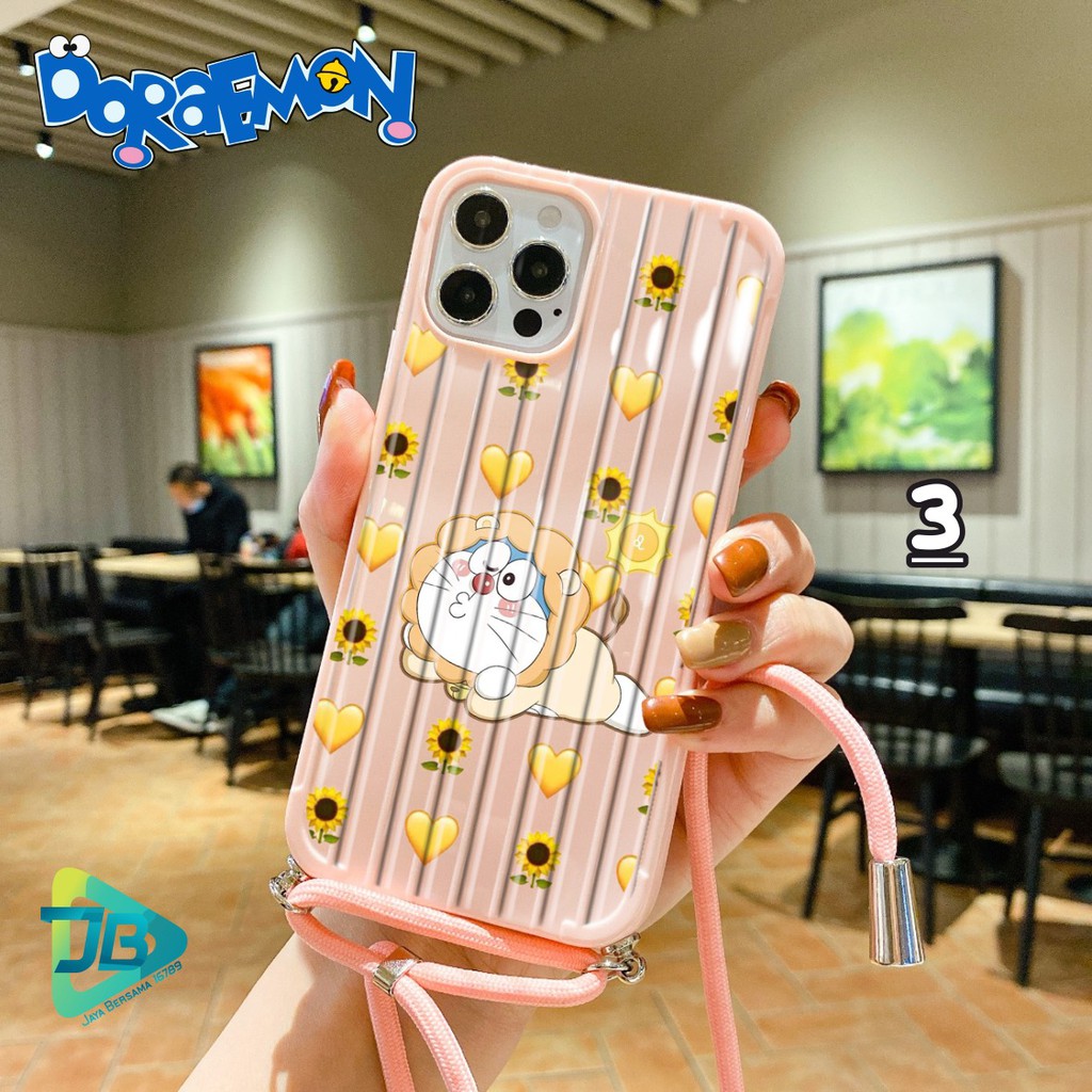 Softcase Koper Slingcase Lanyard DORAEMON Vivo Y71 Y81 Y83 Y91 Y93 Y95 Y91c JB3364