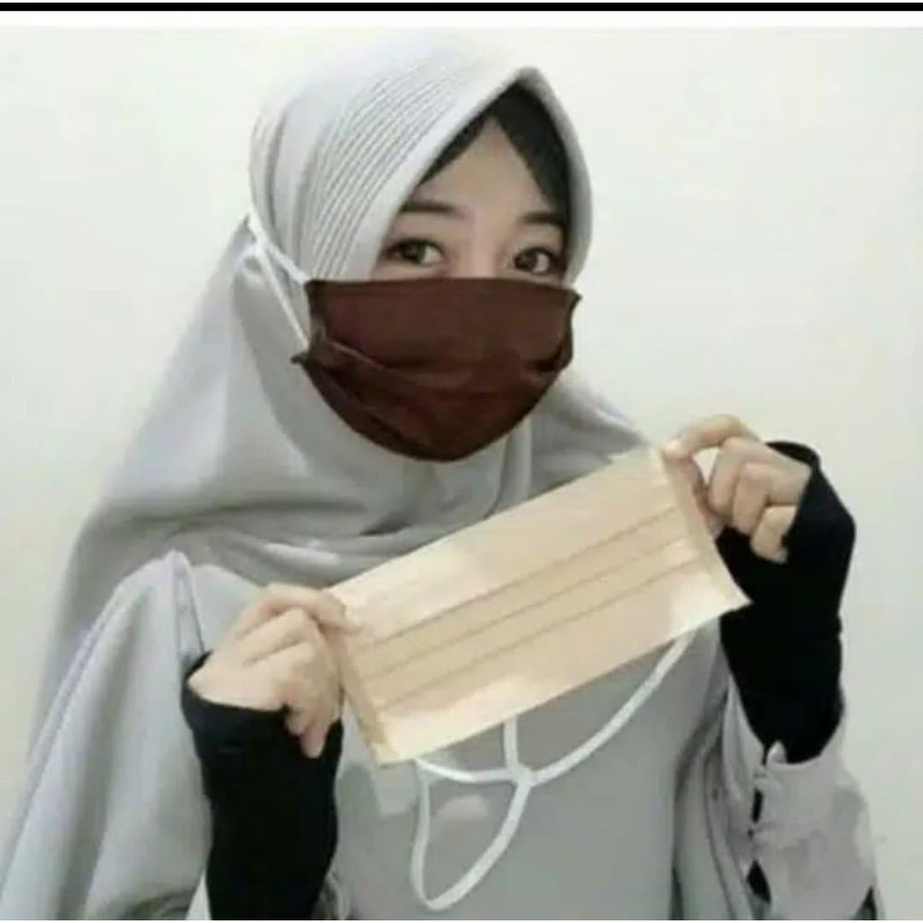 Masker kain hijab banyak warna murah dan berkwalitas