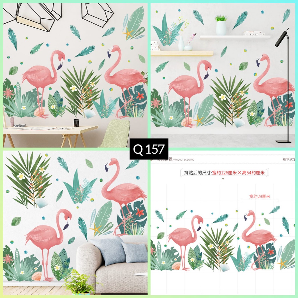 [GD] WALLSTICKER WALLSTIKER STIKER F1 FLAMINGO PINTU MANDI STICKER DINDING TEMBOK FLAMINGGO