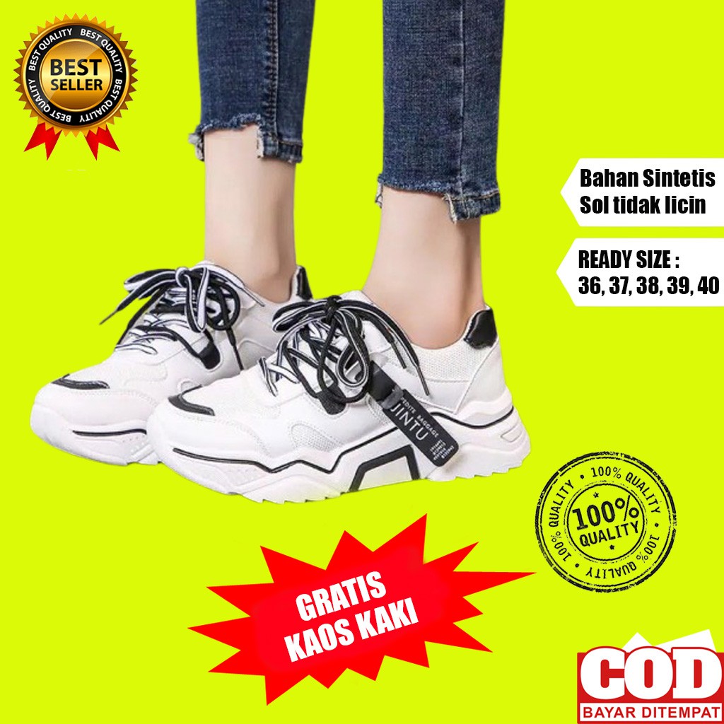 Sepatu Snikers Joging Wanita Remaja Dewasa Korea Snekers Hunting Spatu Sneaker Kasual Cewek Sneker Olahraga Snakers Perempuan Snaker Cewe Kekinian Premium Terbaru Size 37-40 MRJ 99