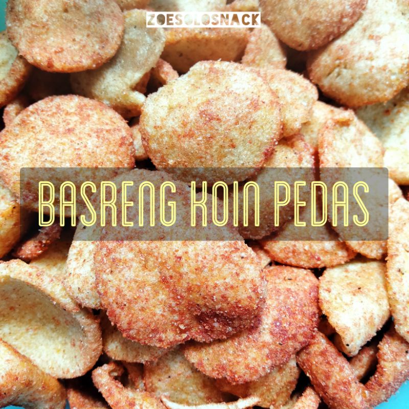 

Basreng Koin Pedas Cemilan Snack Keripik Kerupuk Baso Goreng