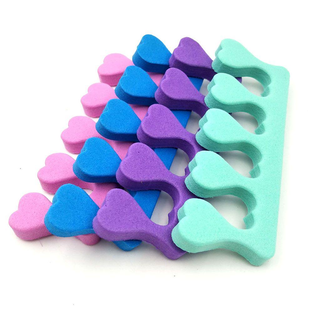 Preva 6PCS Pemisah Jari Jari Jari Jari Jari Jari Pink/Biru/Ungu DIY Manicure Nail Care