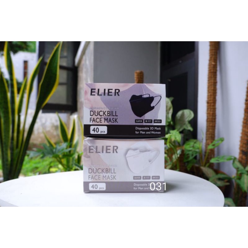 Masker Duckbill Boson Hitam & Putih Embos isi 40pcs 3ply | Masker Murah Tebal Berkwalitas
