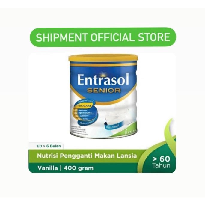 

[COD] Entrasol Senior VANILLA 400gr Susu LANSIA VANILA KALBE [COD]