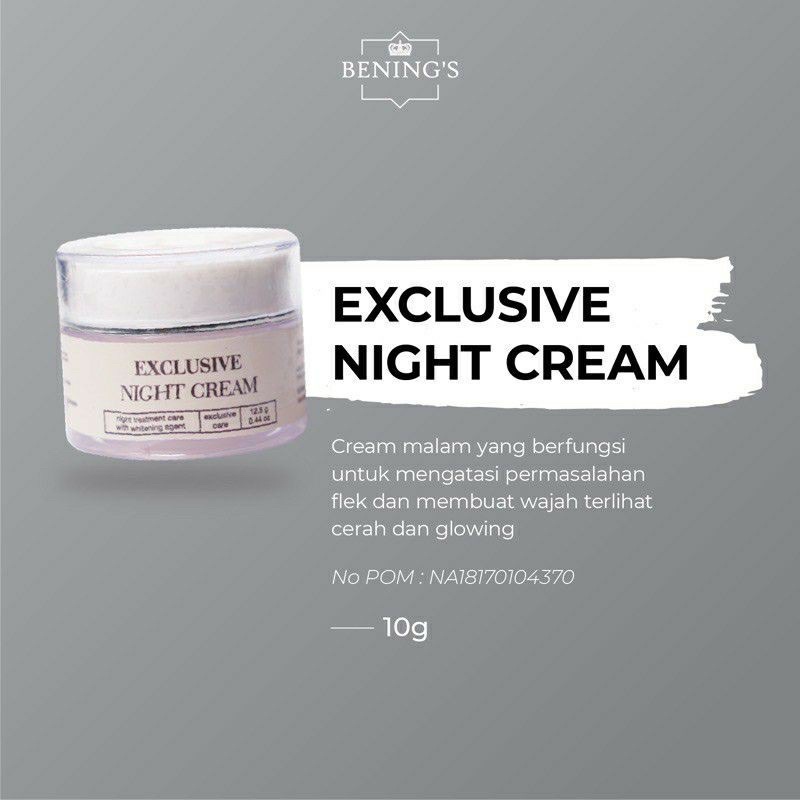 night cream exclusive bening skincare