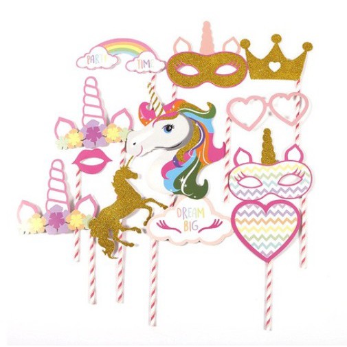 Jual PHOTOPROPS / PHOTOBOOTH | TOPPER PHOTOBOOTH UNICORN | Shopee Indonesia