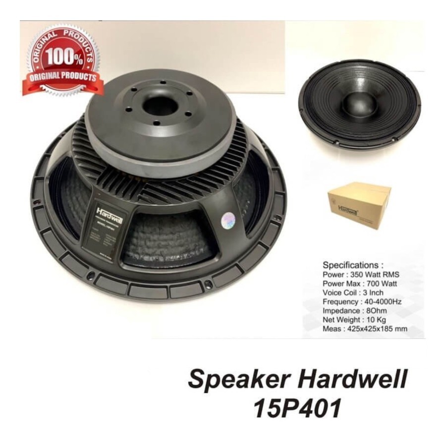 Speaker Komponen 15P401 15 P401 Hardwell 15 Inchi Original