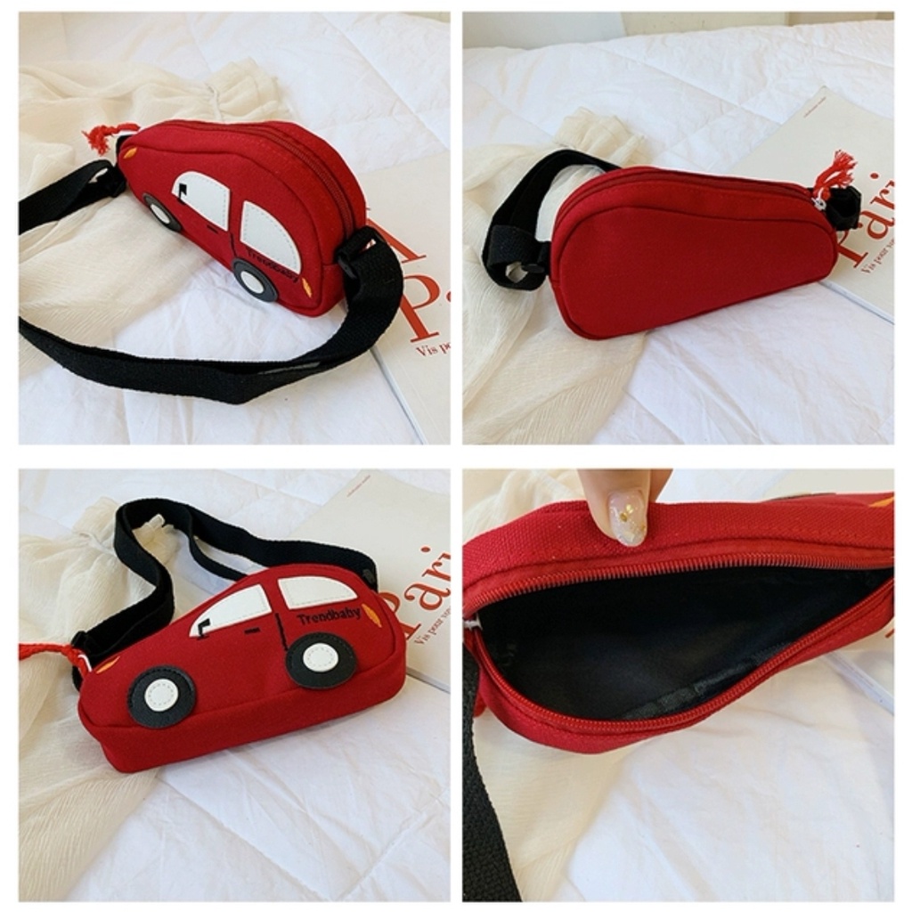 Khatinstore Tas anak Terbaru 2020 / Unisex / Tas Sekolah Anak / selempang bahu Anak / kanvas / motif Mobil / lucu / kids sling bag - 165