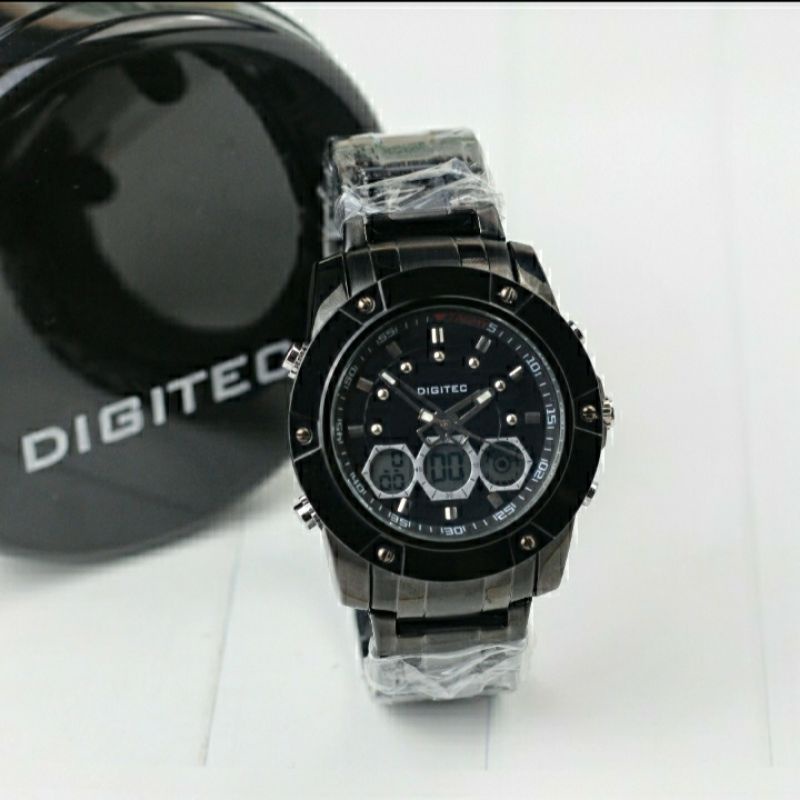 Jam tangan pria Digitech 3047 Dueltime original
