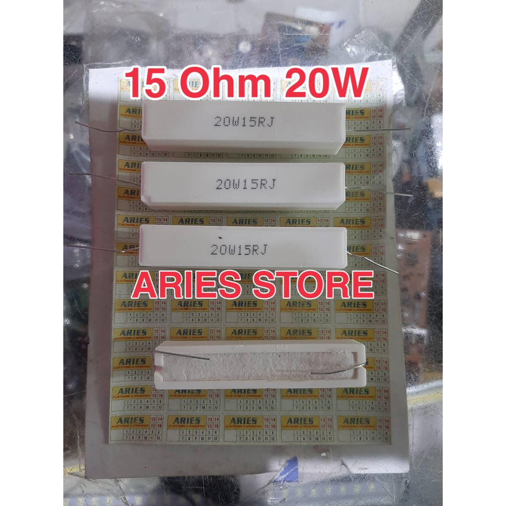 RESISTOR 20W 15OHM 20 WATT 15 OHM PUTIH BAGUS