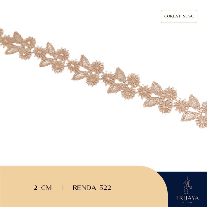 Renda Giper Renda Guipure Renda Giver Renda Bordir - 522 / 2 CM (Per Roll) - Trijaya