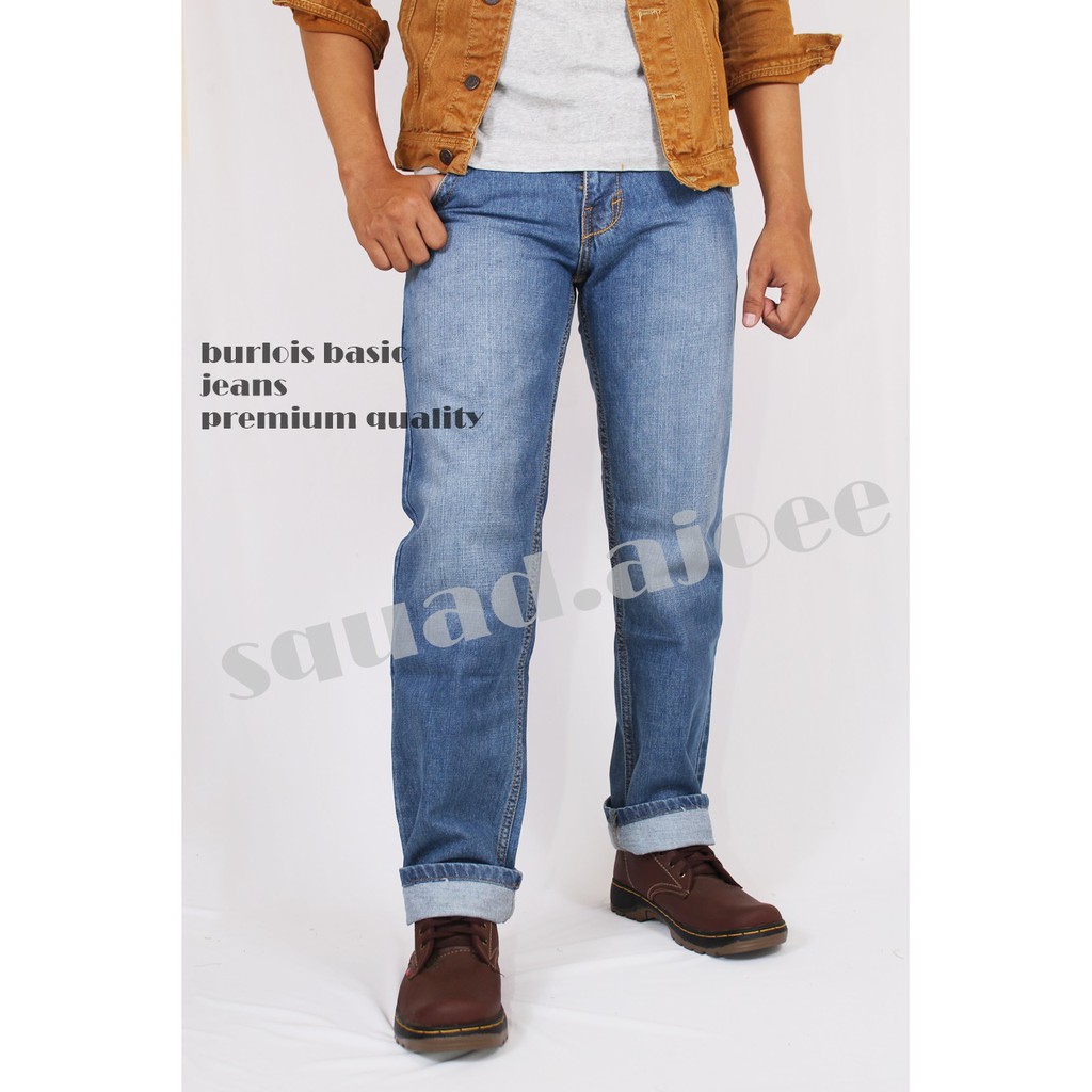 OBRAL /CELANA JEANS PRIA REGULER  / CELANA BASIC /BURLOIS  /SQUAD