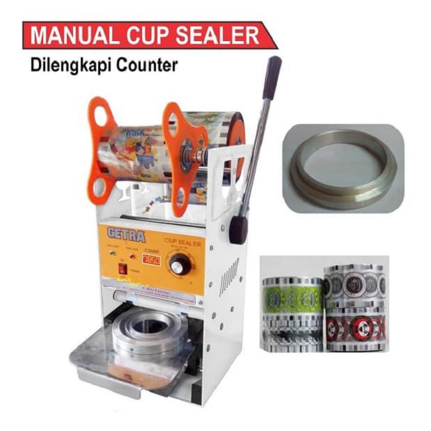 Getra ET-D8S Manual Cup Sealer With Digital Counter