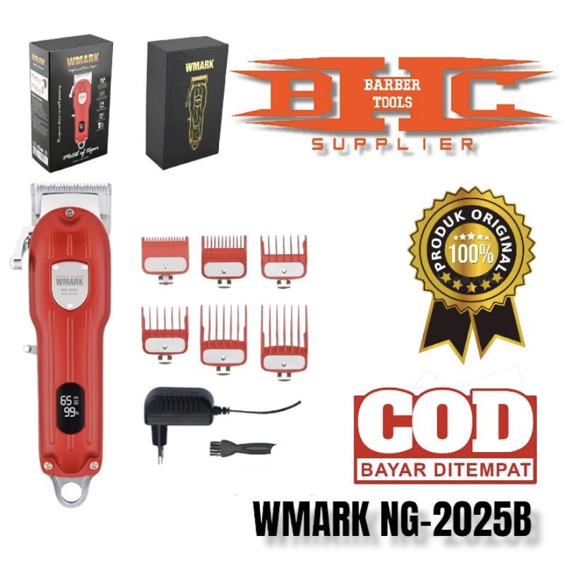 HAIR CLIPPER WMARK NG-2025B MERAH / MESIN CUKUR RAMBUT ORIGINAL