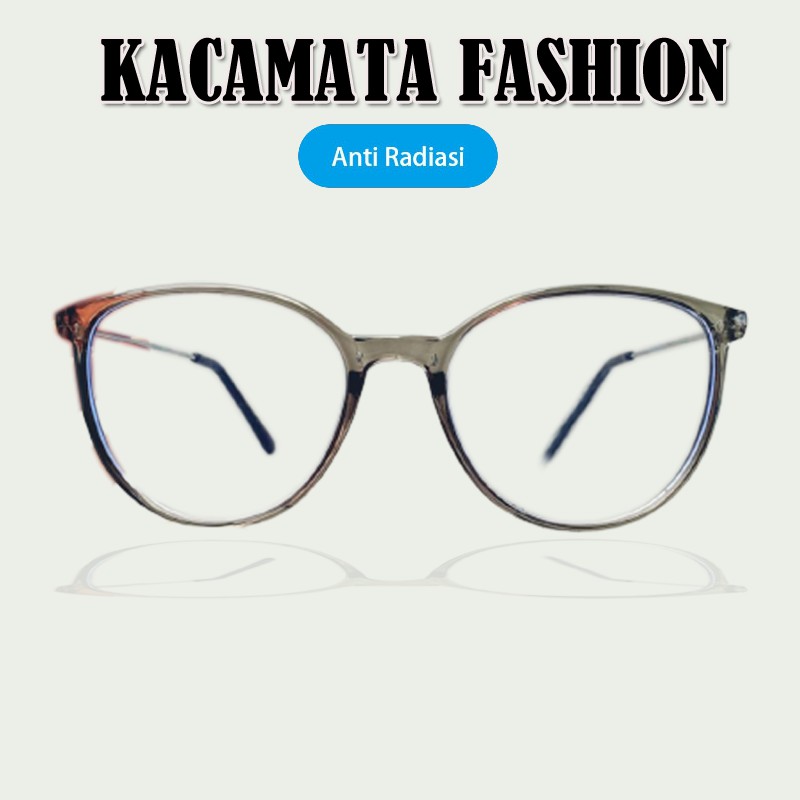 Kacamata Antiradiasi Oval Kaca mata Fashion Korean Style Kaca Mata Reading Glasses Frame Round