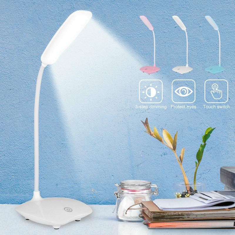 (Flexible) (Lampu Meja Led Fleksibel Tenaga Usb) (Dimmable) (Kontrol Sentuh)