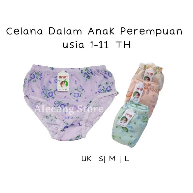 1/2 CD celana dalam anak perempuan 2-12 Tahun