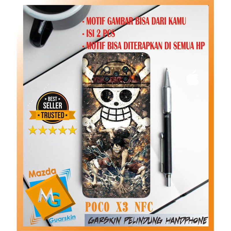 Garskin HP Poco X3 NFC Motif Wanpice - Bebas Request Gambar
