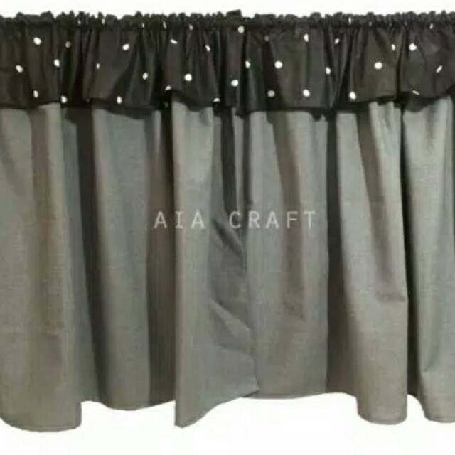 Gorden kolong meja dapur model poni atas